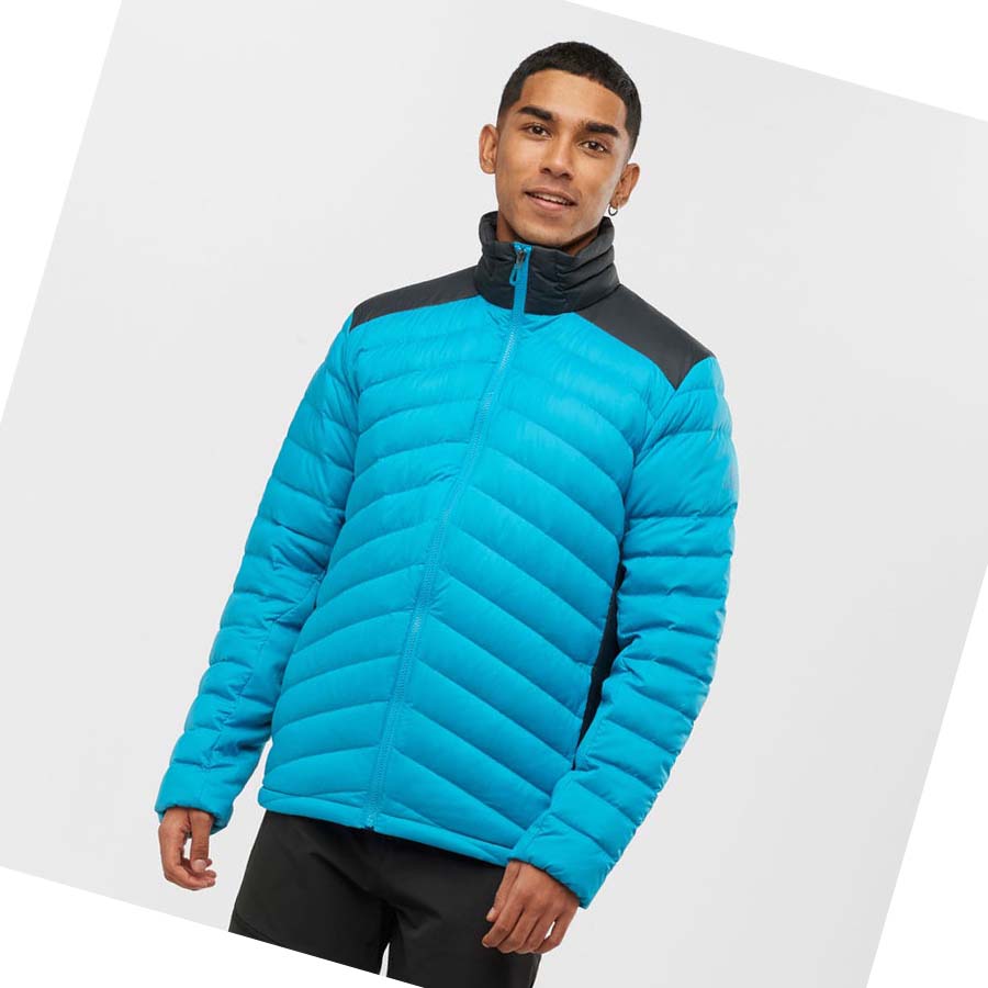 Salomon ESSENTIAL XWARM DOWN INSULATED Kabát Férfi Kék | HU 2316ZUT